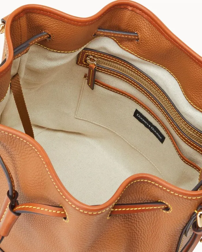 Pebble Grain Drawstring Caramel Women Dooney and Bourke Shoulder Bags Pebble Grain Drawstring Caramel Women Dooney and Bourke Shoulder Bags