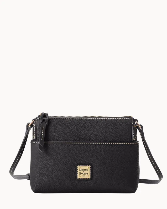 Pebble Grain Katie Crossbody Black Black Women Dooney and Bourke Crossbodies
