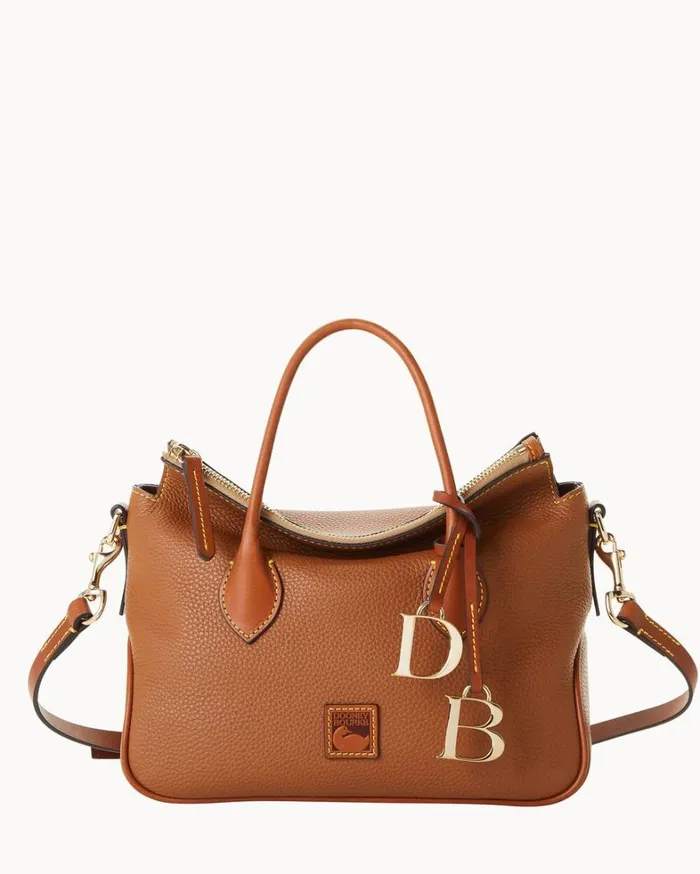 Pebble Grain Satchel Caramel Women Dooney and Bourke Satchels