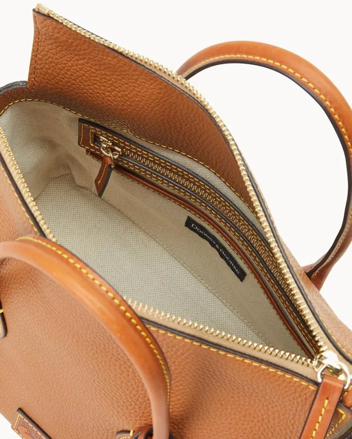 Pebble Grain Satchel Caramel Women Dooney and Bourke Satchels Pebble Grain Satchel Caramel Women Dooney and Bourke Satchels