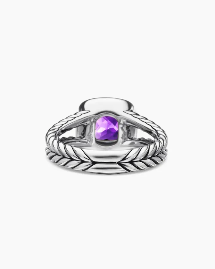 Petite Albion Ring In Sterling Silver With Diamonds 7mm Women David Yurman Petite Petite Albion Ring In Sterling Silver With Diamonds 7mm Women David Yurman Petite