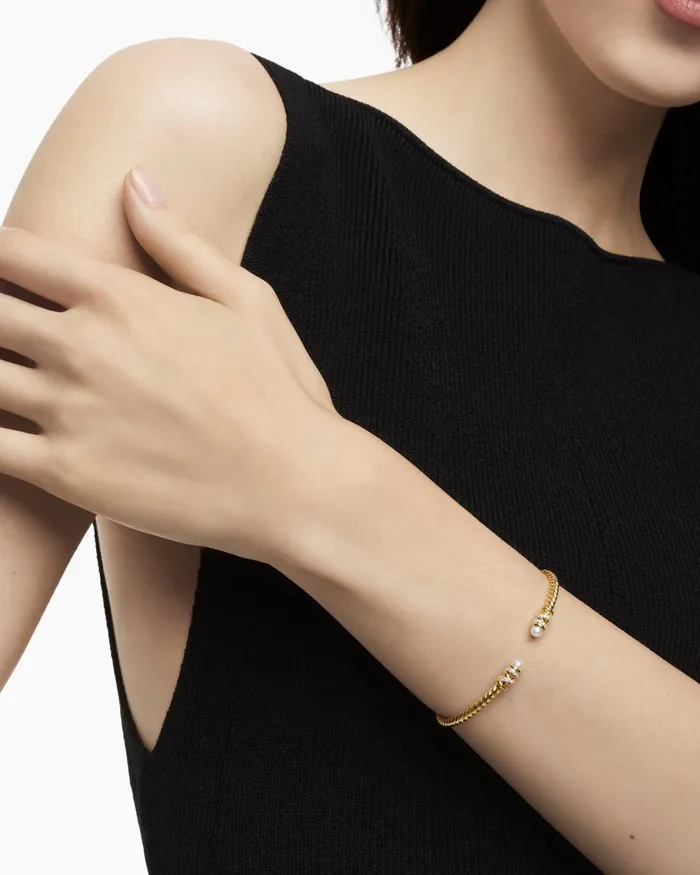 Petite Helena Cablespira Bracelet In 18K Yellow Gold With Diamonds 3mm Women David Yurman Cuff Petite Helena Cablespira Bracelet In 18K Yellow Gold With Diamonds 3mm Women David Yurman Cuff