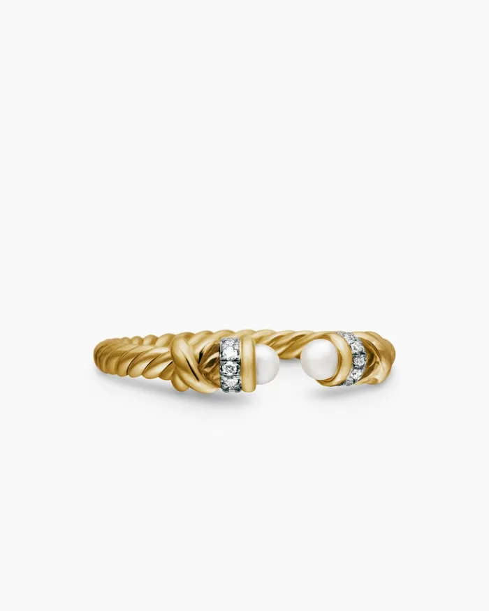 Petite Helena Ring In 18K Yellow Gold With Diamonds 25mm Women David Yurman Petite Petite Helena Ring In 18K Yellow Gold With Diamonds 25mm Women David Yurman Petite