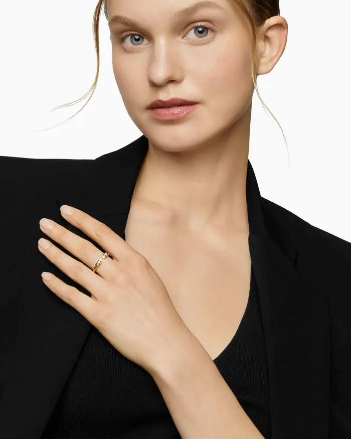Petite Helena Ring In 18K Yellow Gold With Diamonds 25mm Women David Yurman Petite Petite Helena Ring In 18K Yellow Gold With Diamonds 25mm Women David Yurman Petite