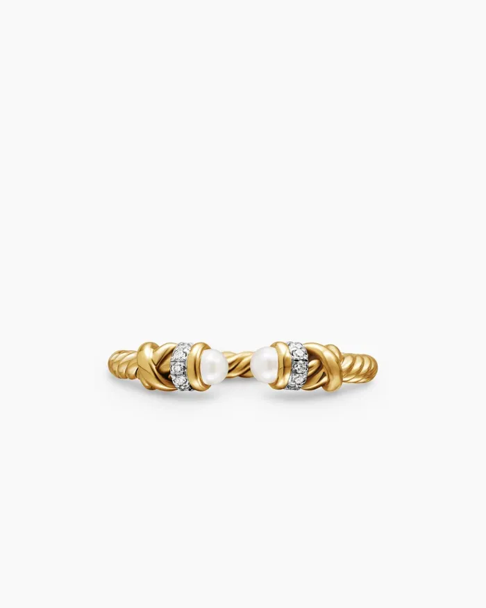 Petite Helena Ring In 18K Yellow Gold With Diamonds 25mm Women David Yurman Petite Petite Helena Ring In 18K Yellow Gold With Diamonds 25mm Women David Yurman Petite