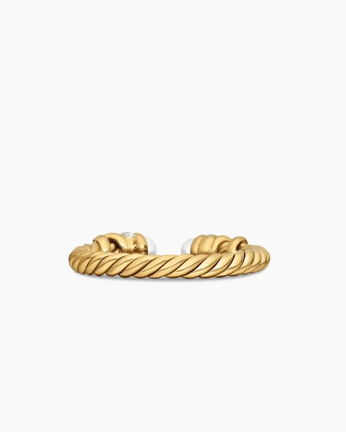 Petite Helena Ring In 18K Yellow Gold With Diamonds 25mm Women David Yurman Petite Petite Helena Ring In 18K Yellow Gold With Diamonds 25mm Women David Yurman Petite