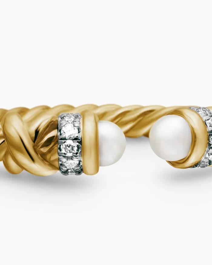 Petite Helena Ring In 18K Yellow Gold With Diamonds 25mm Women David Yurman Petite Petite Helena Ring In 18K Yellow Gold With Diamonds 25mm Women David Yurman Petite