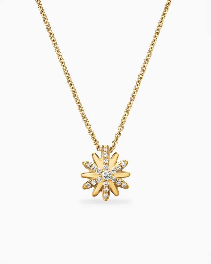 Petite Starburst Pendant Necklace In 18K Yellow Gold With Diamonds 105mm Women David Yurman Pendant Petite Starburst Pendant Necklace In 18K Yellow Gold With Diamonds 105mm Women David Yurman Pendant