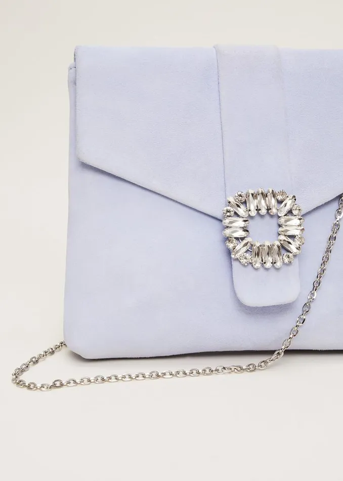 Phase Eight Bags and Clutches Embellished Clutch Bag Cornflower 8211 Women