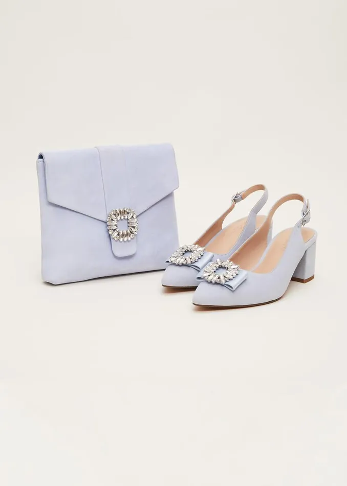 Phase Eight Bags and Clutches Embellished Clutch Bag Cornflower 8211 Women