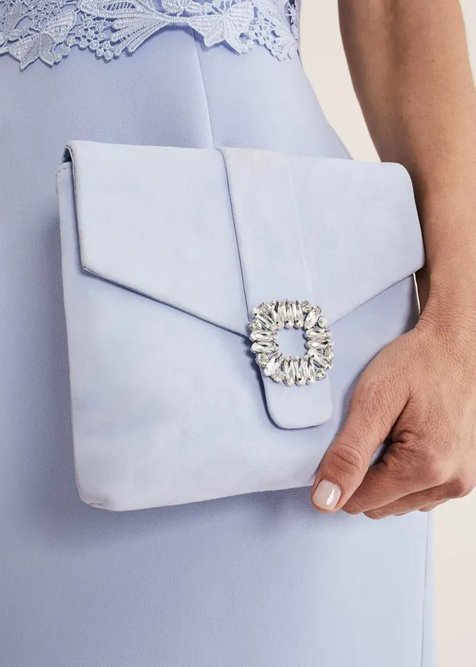 Phase Eight Bags and Clutches Embellished Clutch Bag Cornflower 8211 Women