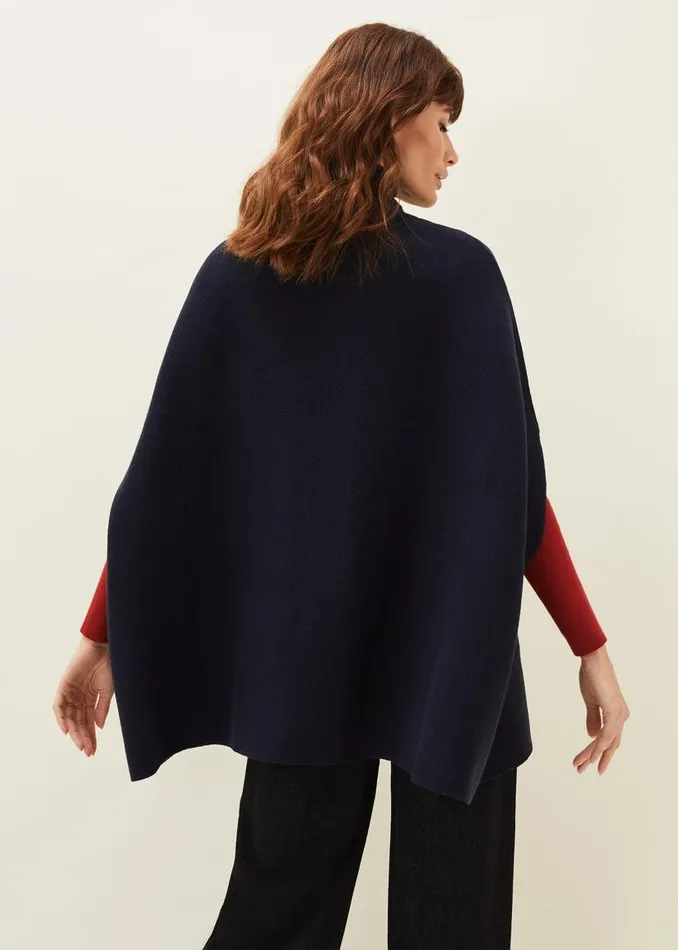Phase Eight Coats Avan Double Ended Zip Cape Navy 8211 Women