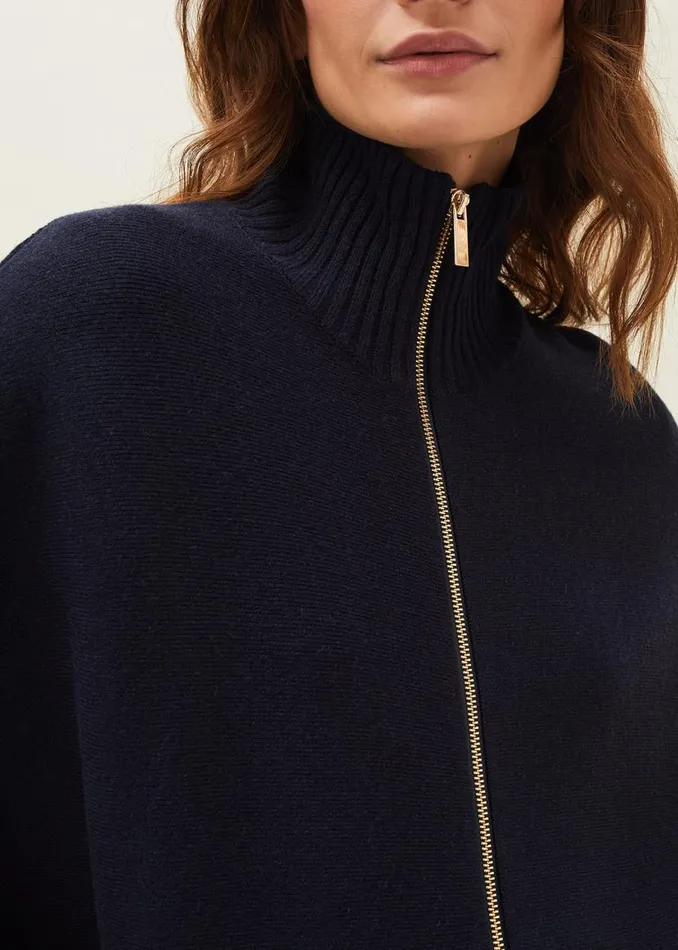 Phase Eight Coats Avan Double Ended Zip Cape Navy 8211 Women