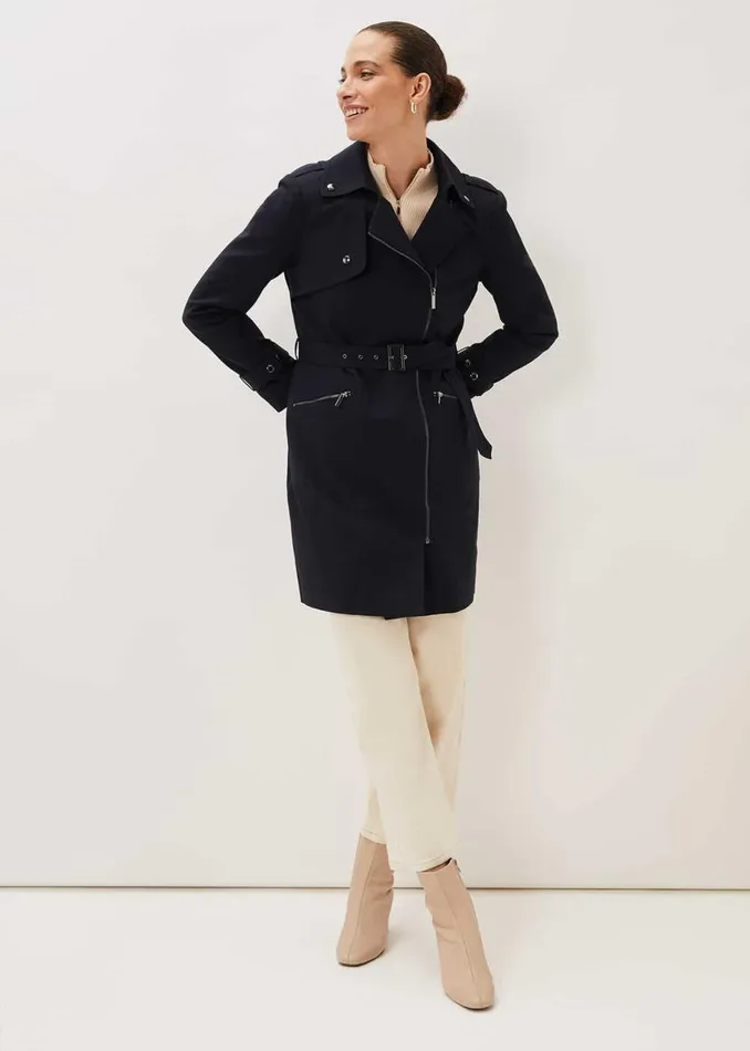 Phase Eight Coats Lacea Coat Navy 8211 Women