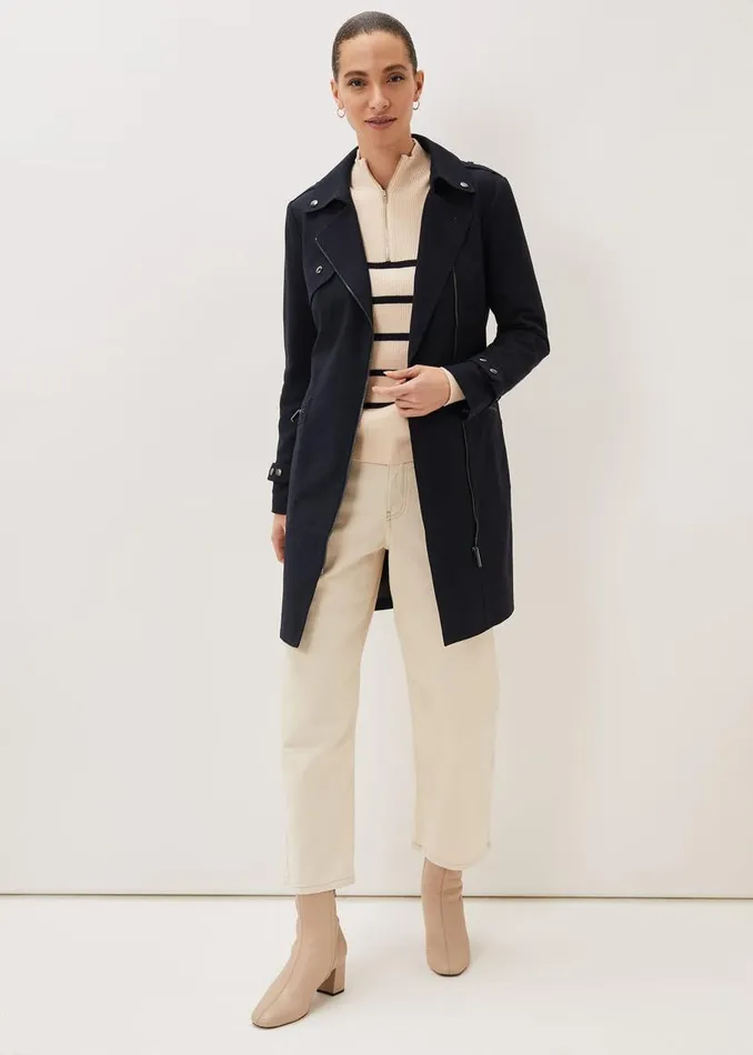Phase Eight Coats Lacea Coat Navy 8211 Women