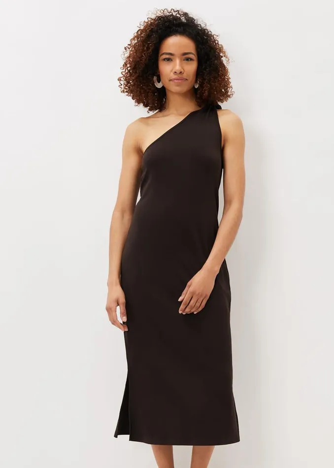 Phase Eight Dresses Adelyn One Shoulder Maxi Dress Chocolate 8211 Women