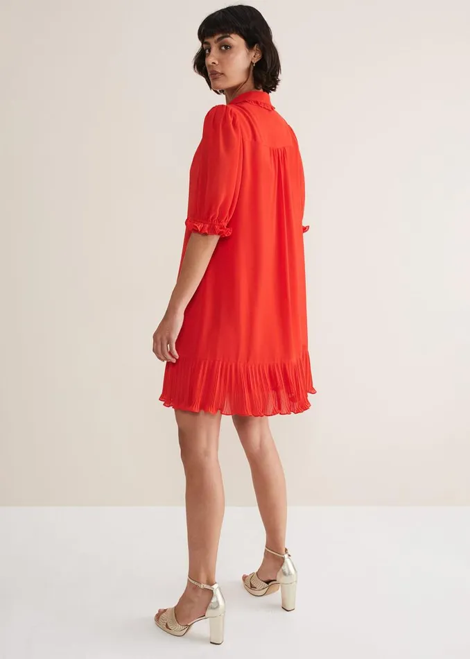 Phase Eight Dresses April Chiffon Mini Dress Red 8211 Women
