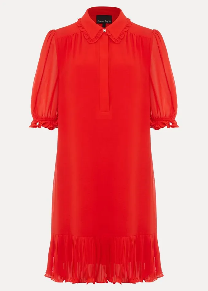 Phase Eight Dresses April Chiffon Mini Dress Red 8211 Women