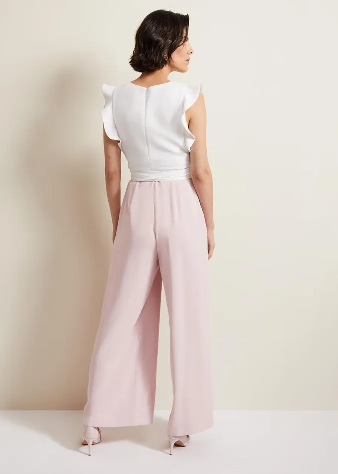 Phase Eight Dresses Ayla Ruffle Jumpsuit Pink 8211 Women