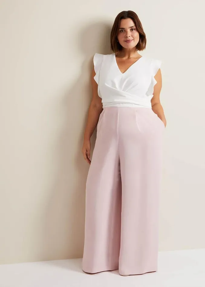 Phase Eight Dresses Ayla Ruffle Jumpsuit Pink 8211 Women