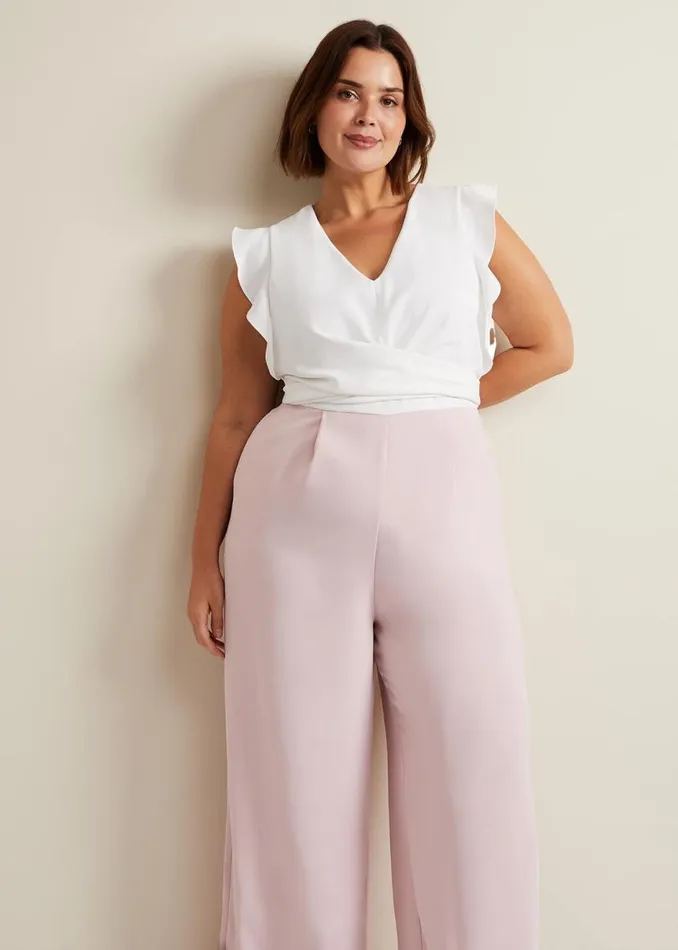 Phase Eight Dresses Ayla Ruffle Jumpsuit Pink 8211 Women