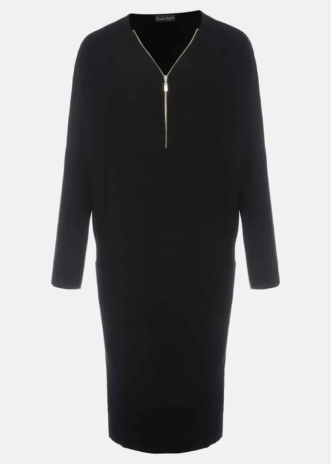Phase Eight Dresses Becca Zip Neck Detail Dress Black 8211 Women