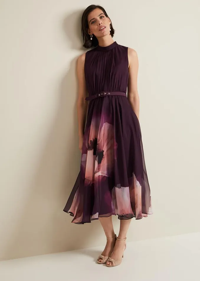 Phase Eight Dresses Bethany Placement Print Midi Dress Multicoloured 8211 Women Phase Eight Dresses Bethany Placement Print Midi Dress Multicoloured 8211 Women