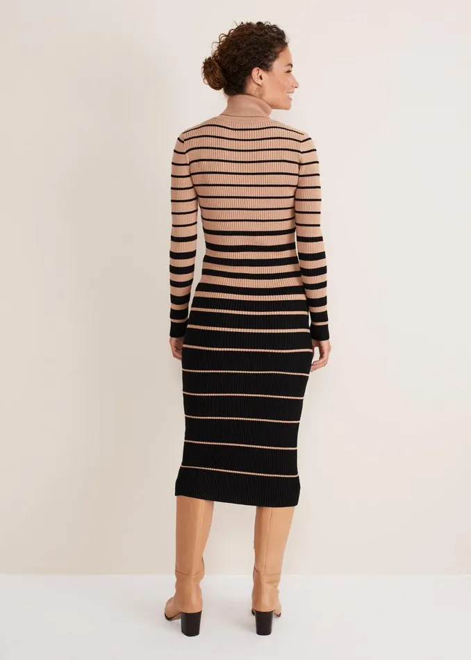 Phase Eight Dresses Bettie Ombre Colourblock Ribbed Dress Camelblack 8211 Women Phase Eight Dresses Bettie Ombre Colourblock Ribbed Dress Camelblack 8211 Women