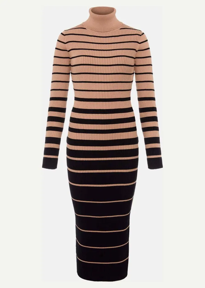 Phase Eight Dresses Bettie Ombre Colourblock Ribbed Dress Camelblack 8211 Women Phase Eight Dresses Bettie Ombre Colourblock Ribbed Dress Camelblack 8211 Women