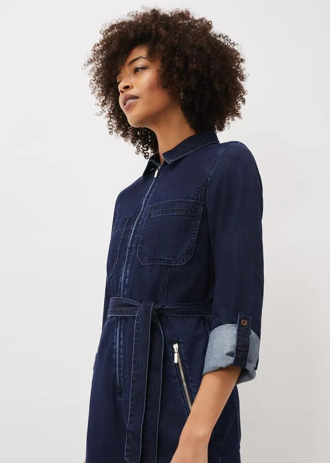 Phase Eight Dresses Cecile Denim Wide Leg Jumpsuit Denim 8211 Women
