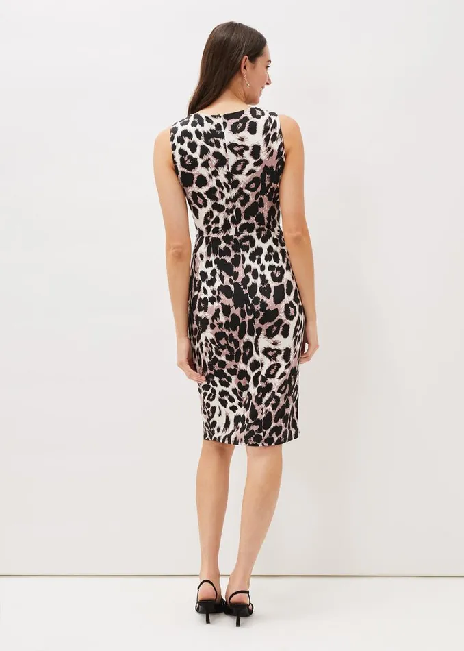 Phase Eight Dresses Chelsie Leopard Print Sleeveless Jersey Dress Multicoloured 8211 Women