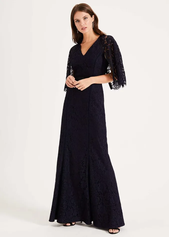 Phase Eight Dresses Cianna Lace Maxi Dress Midnight 8211 Women