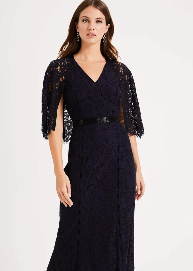 Phase Eight Dresses Cianna Lace Maxi Dress Midnight 8211 Women
