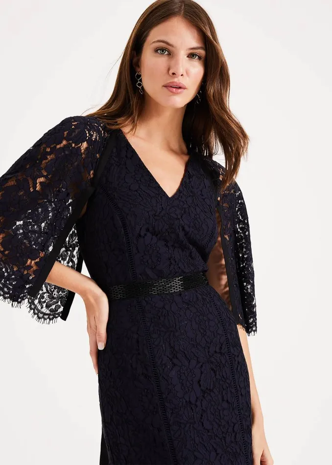 Phase Eight Dresses Cianna Lace Maxi Dress Midnight 8211 Women