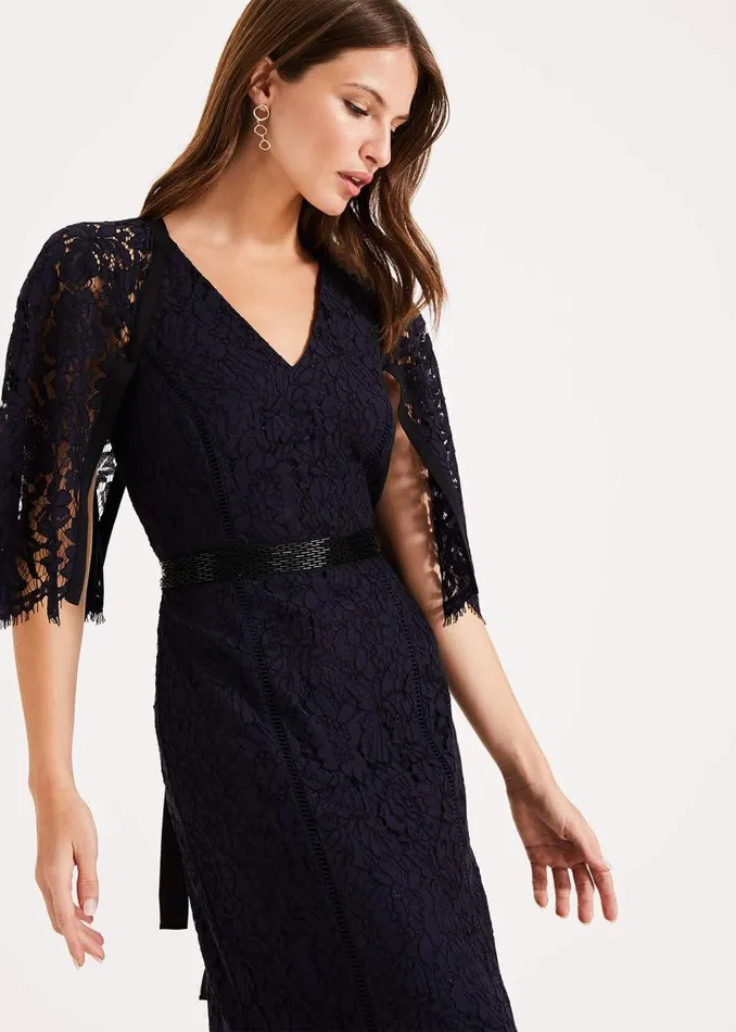 Phase Eight Dresses Cianna Lace Maxi Dress Midnight 8211 Women