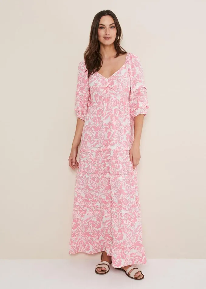 Phase Eight Dresses Damyana Midi Dress Pink 8211 Women