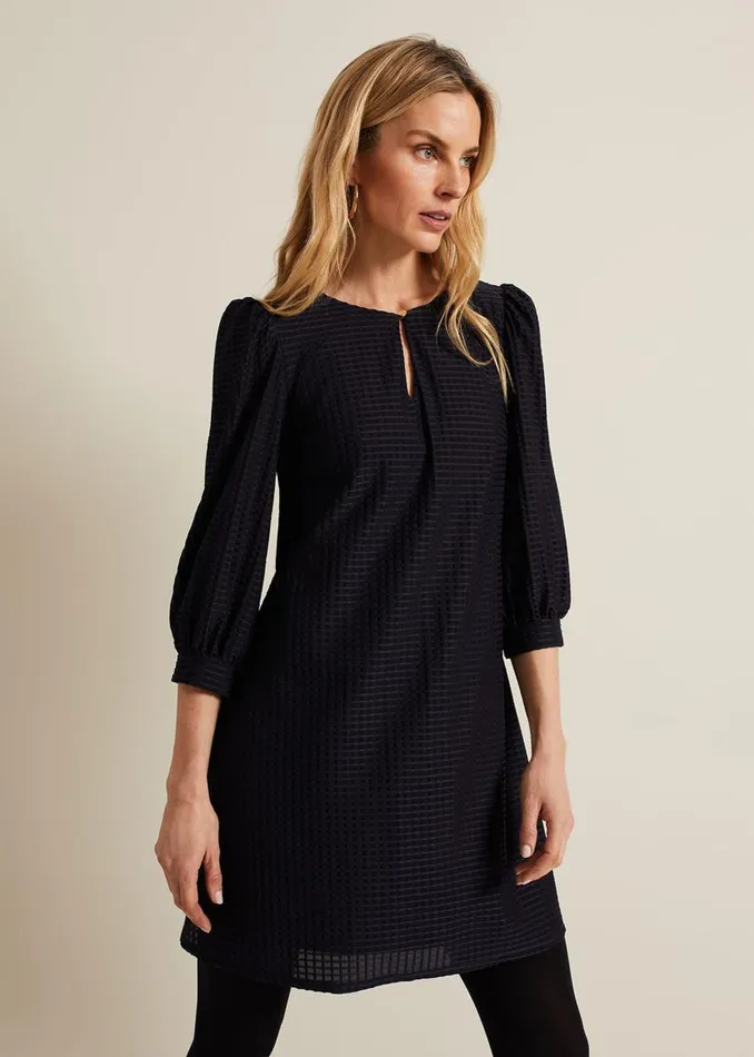 Phase Eight Dresses Dannie Textured Tunic Dress Navy 8211 Women