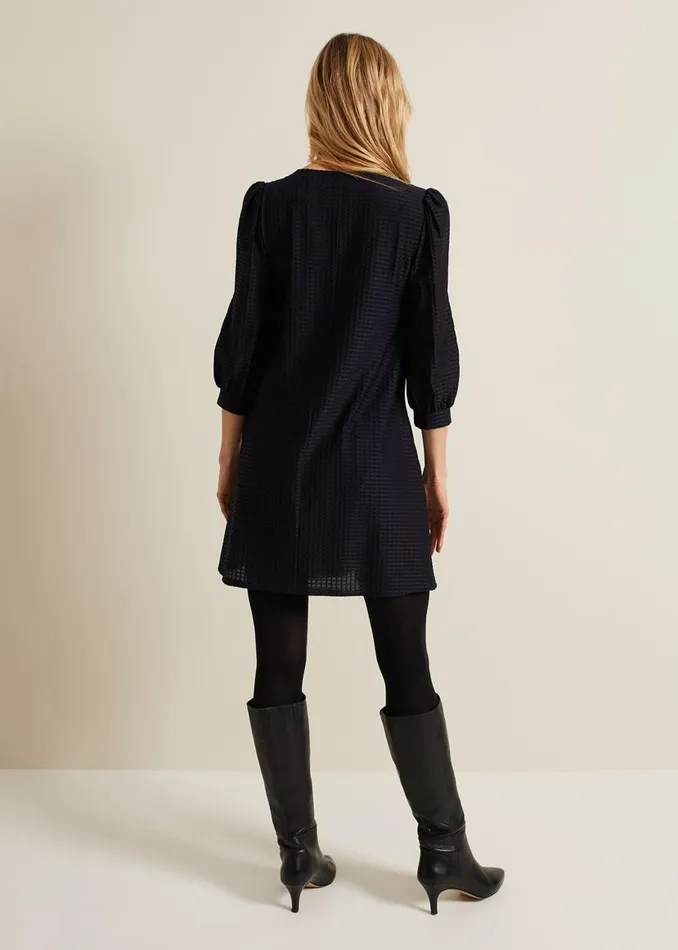 Phase Eight Dresses Dannie Textured Tunic Dress Navy 8211 Women