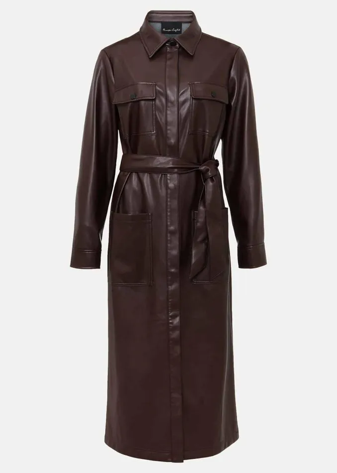Phase Eight Dresses Dila Faux Leather Shirt Midi Dress Purple 8211 Women