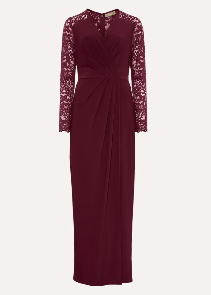 Phase Eight Dresses Elanor Lace Maxi Dress Berry 8211 Women