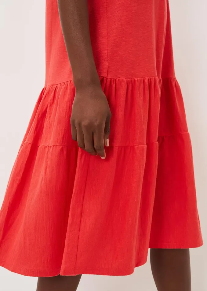 Phase Eight Dresses Elizebeth Cotton Tiered Midi Dress Chilli Red 8211 Women Phase Eight Dresses Elizebeth Cotton Tiered Midi Dress Chilli Red 8211 Women