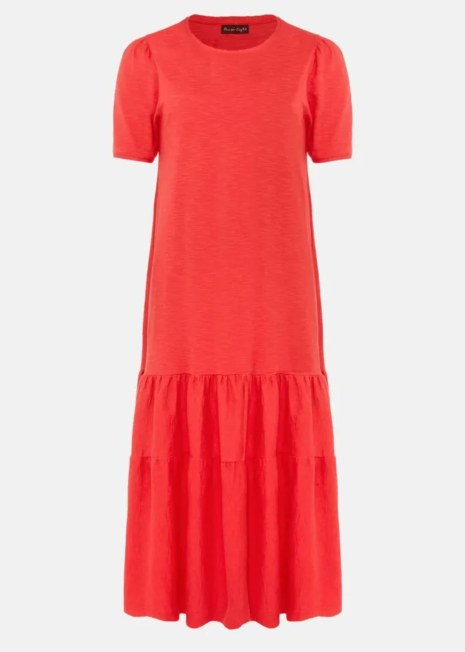 Phase Eight Dresses Elizebeth Cotton Tiered Midi Dress Chilli Red 8211 Women Phase Eight Dresses Elizebeth Cotton Tiered Midi Dress Chilli Red 8211 Women