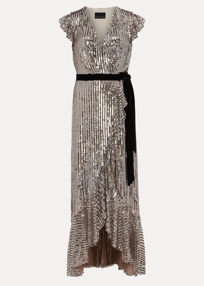 Phase Eight Dresses Enja Sequin Maxi Dress Gold 8211 Women