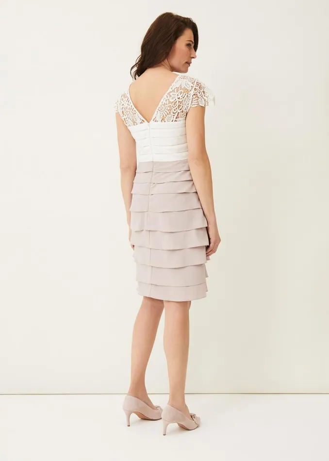 Phase Eight Dresses Faith Contrast Fitted Dress Ivorytaupe 8211 Women
