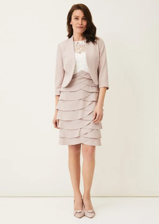 Phase Eight Dresses Faith Contrast Fitted Dress Ivorytaupe 8211 Women