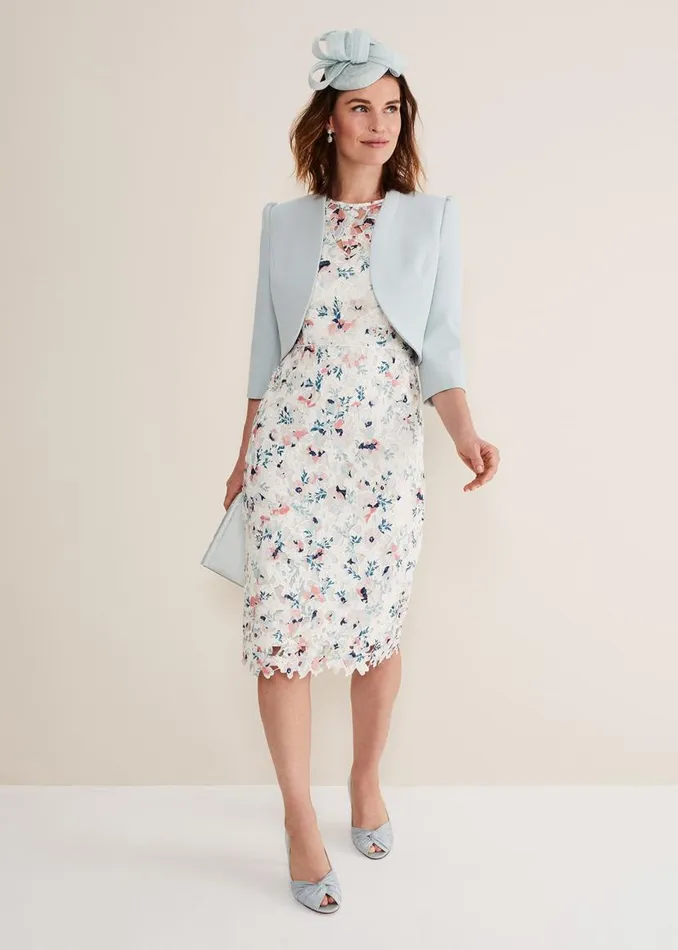 Phase Eight Dresses Franky Floral Lace Dress Ivorymulti 8211 Women
