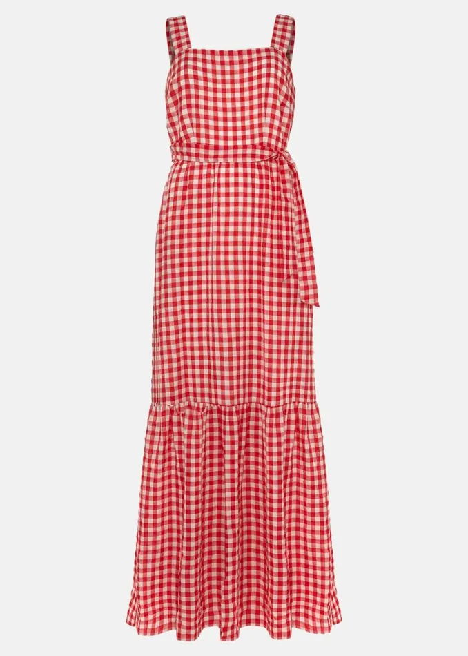 Phase Eight Dresses Geri Gingham Maxi Dress Redivory 8211 Women