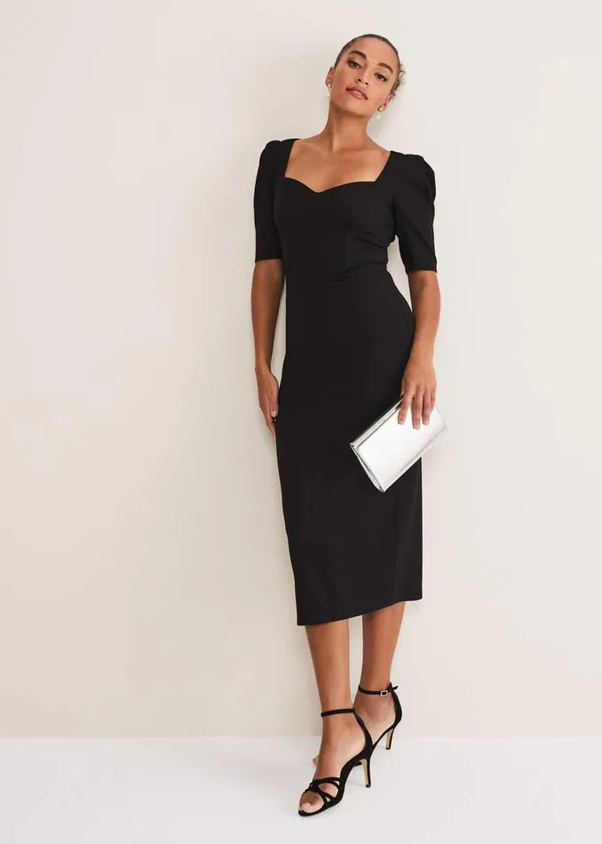 Phase Eight Dresses Indy Corset Bodycon Dress Black 8211 Women