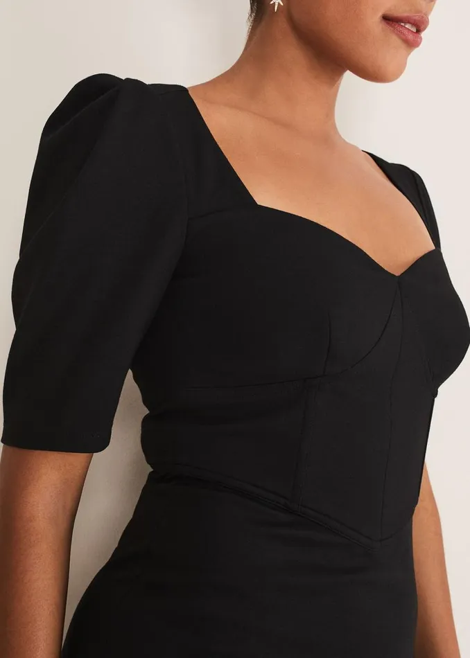 Phase Eight Dresses Indy Corset Bodycon Dress Black 8211 Women