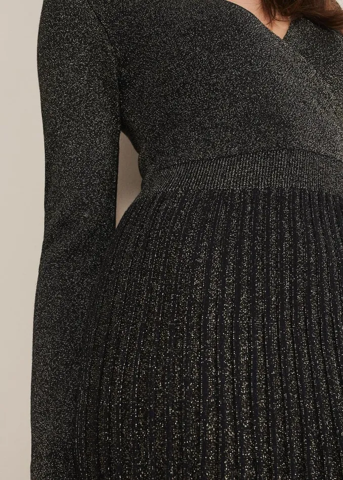 Phase Eight Dresses Jaycee Shimmer Knit Dress Blackgold 8211 Women